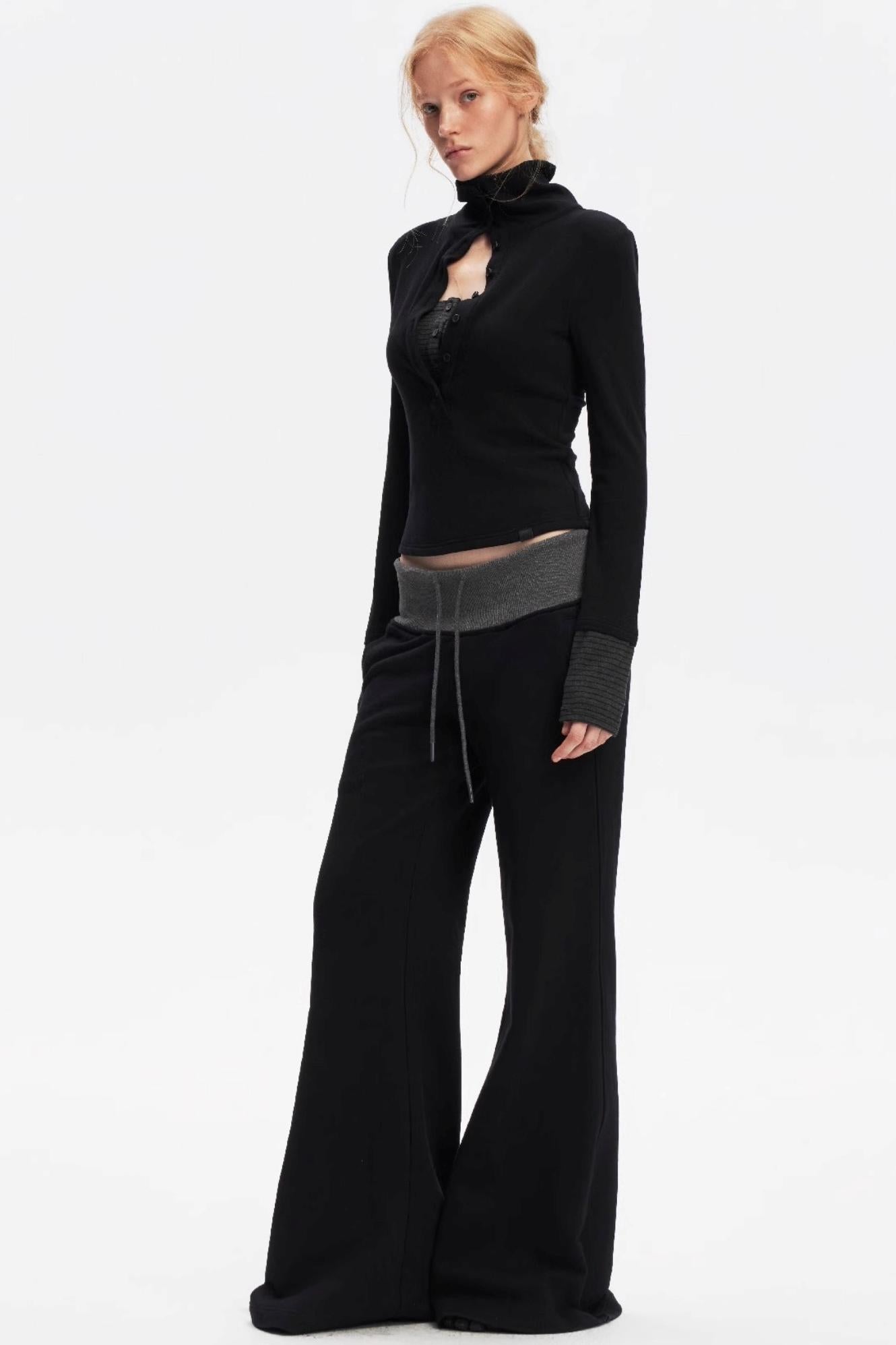 Henry Collar Knitted Top