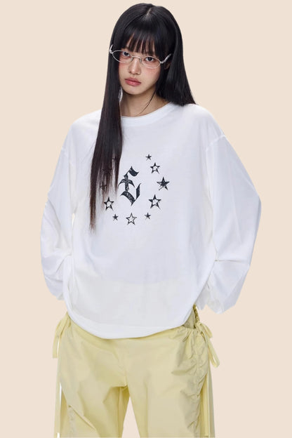 American Star Print Long Sleeve T-Shirt