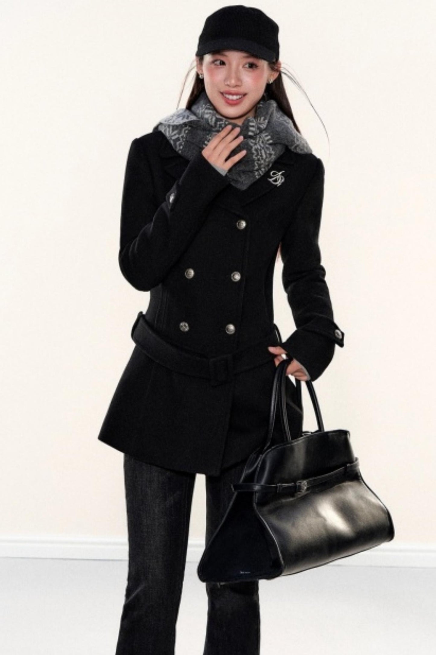 Woolen Lapel Coat