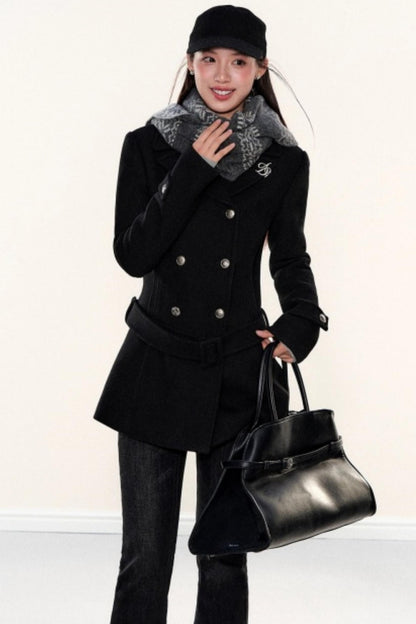 Woolen Lapel Coat