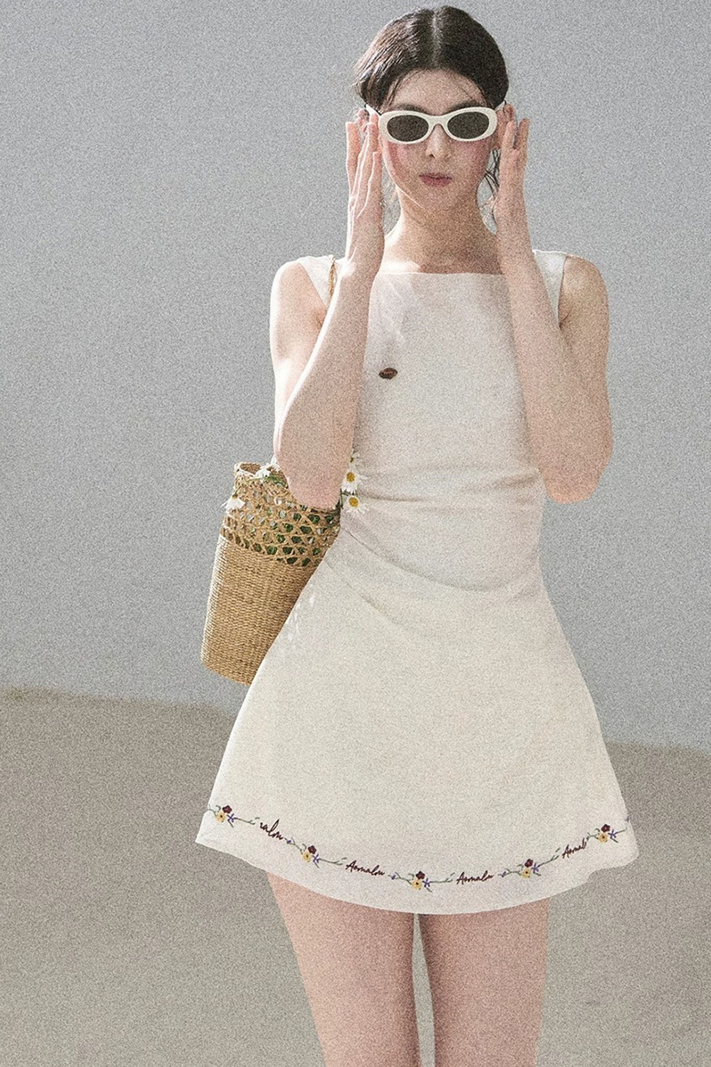 French Embroidery A-Line Dress