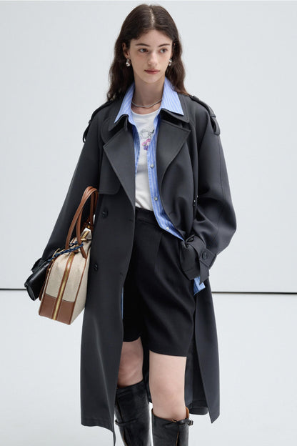 British Style Midi Trench Coat