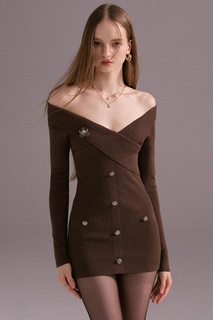 Slim Waist Knit Dress