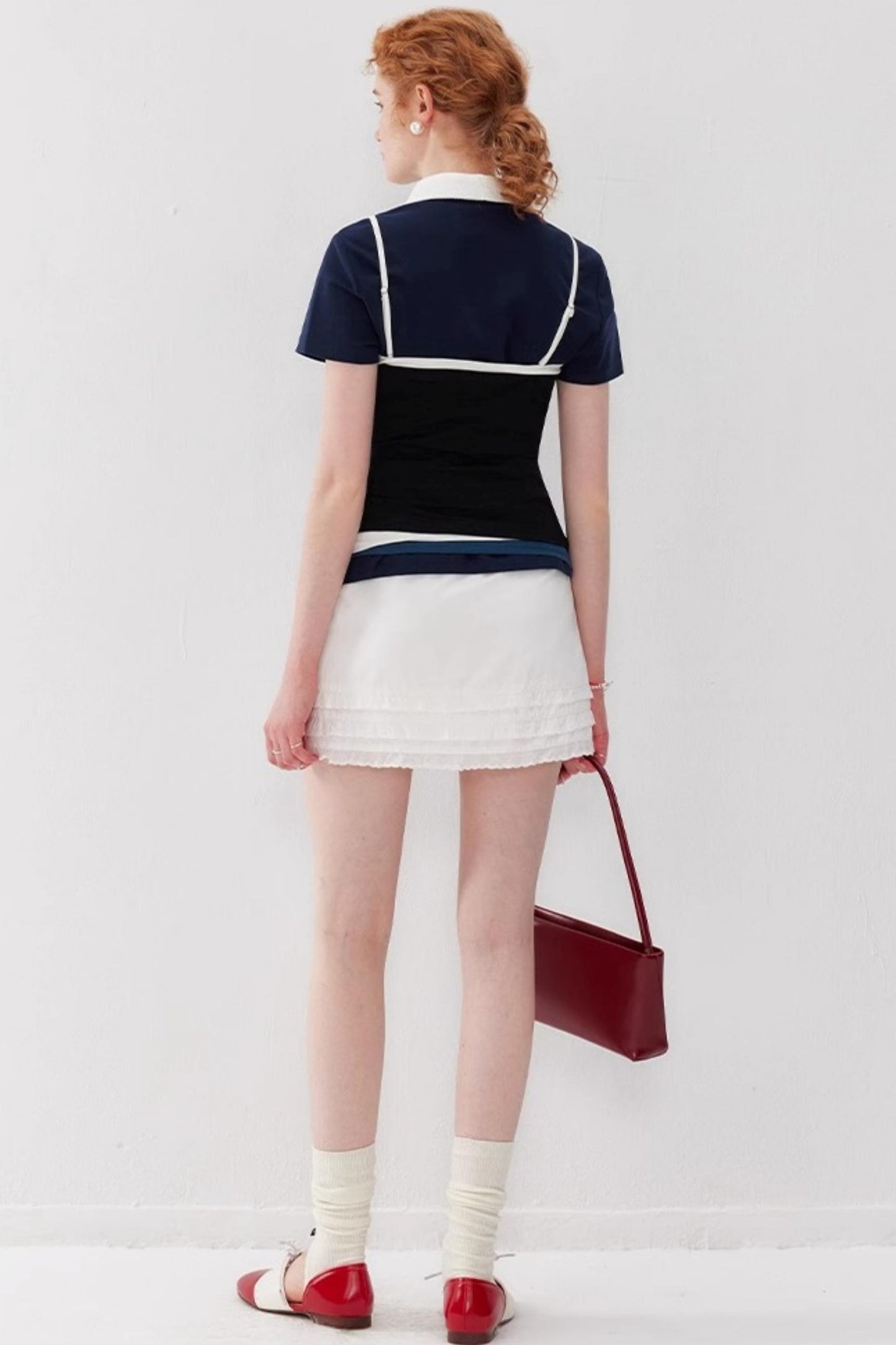 Color-Block Polo & Suspender Set-Up