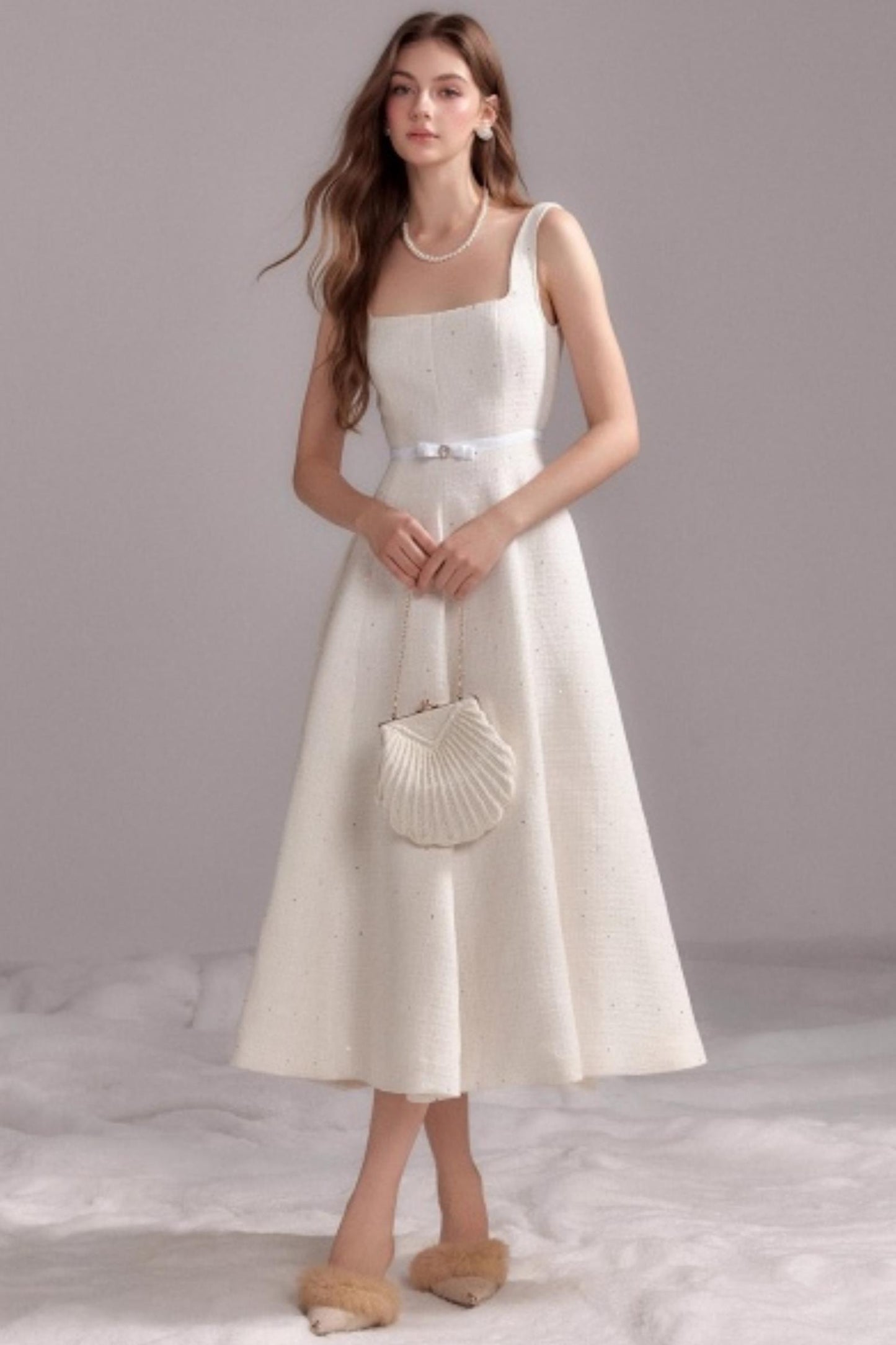 Moonlight Wool Sequin Camisole Dress
