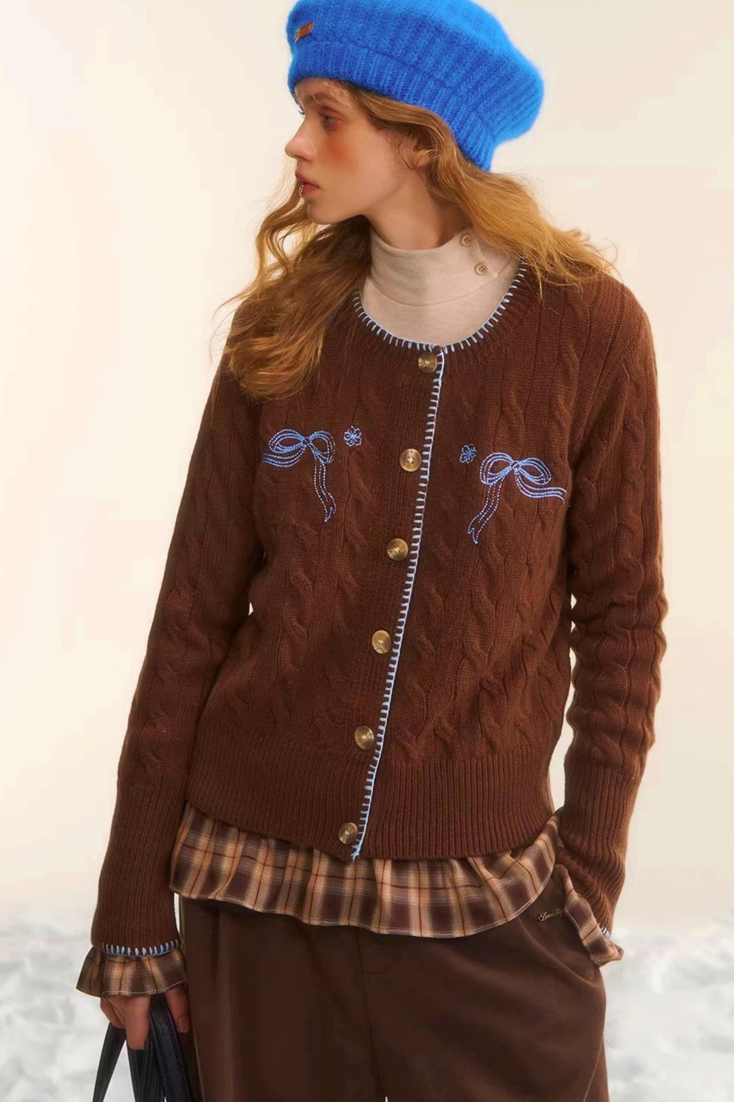Rice Bead Embroidery Cardigan