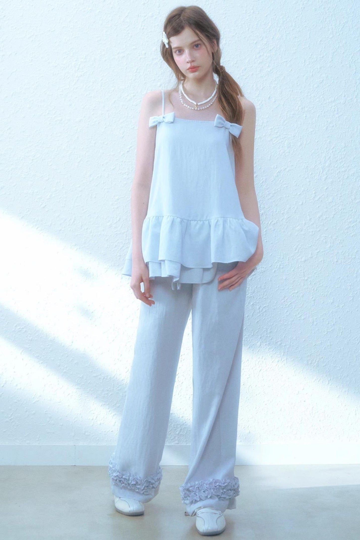 Linen Bow Cami & Lace Set-Up