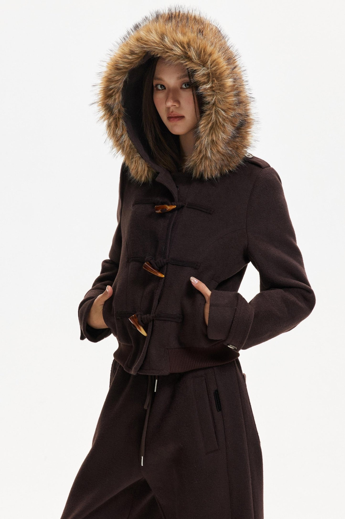 Retro Woolen Jacket & Pants Set-Up