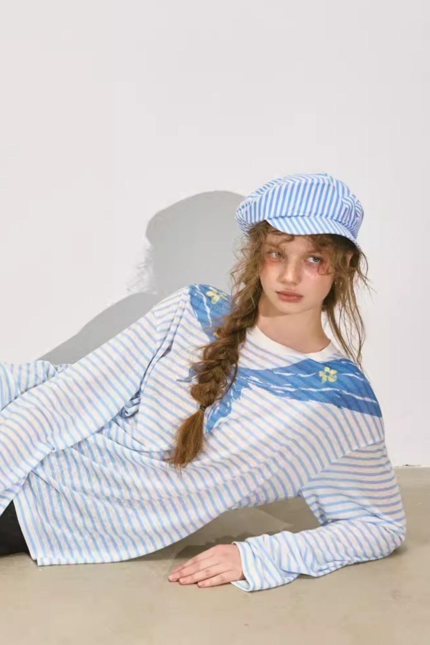 Color Clash Navy Tee