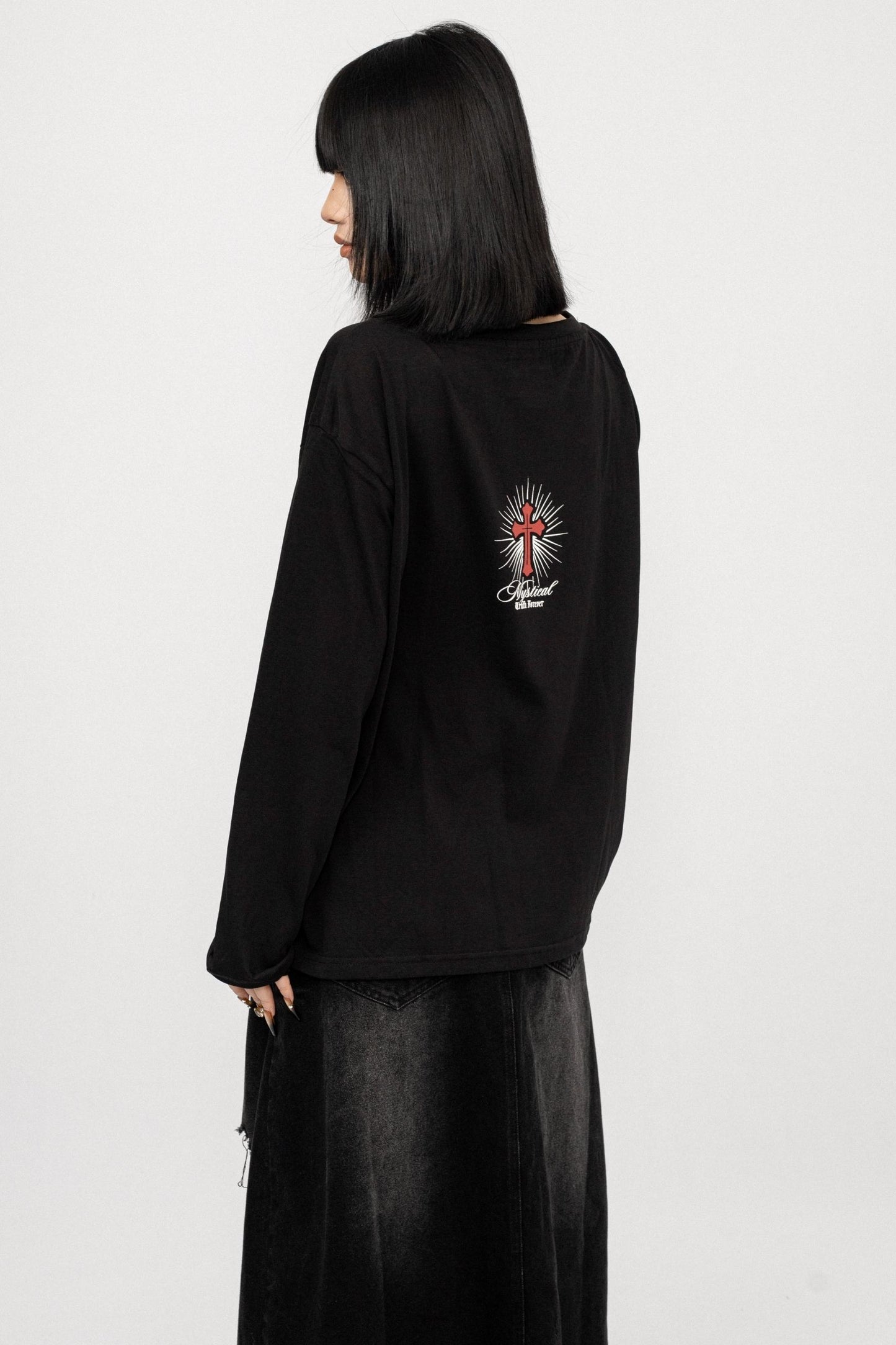 Vintage Monogram Print Sunscreen Top