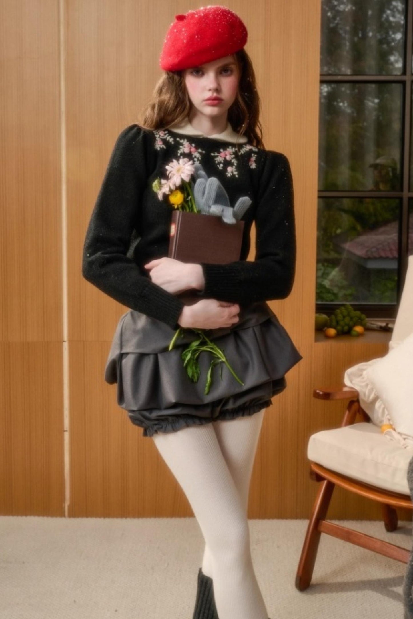 Wool Handmade Embroidered Sweater