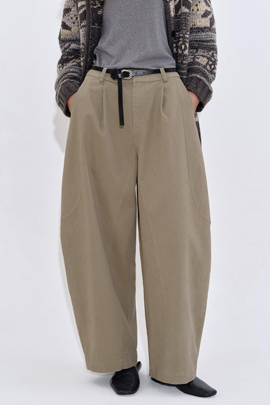 High-End Texture Cotton Pants