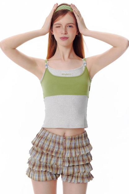 Summer Colorblock Beaded Tank