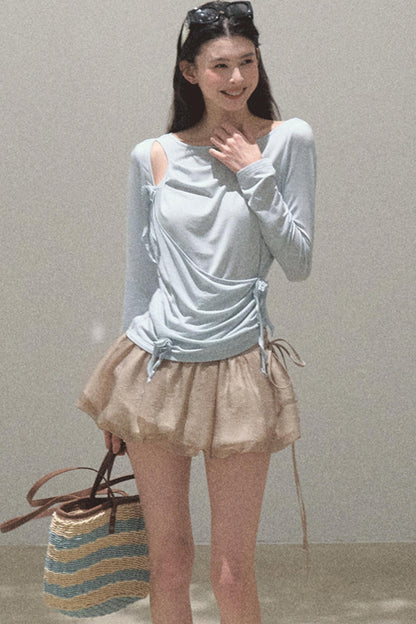 Floral Peplum Culottes Skirt Set