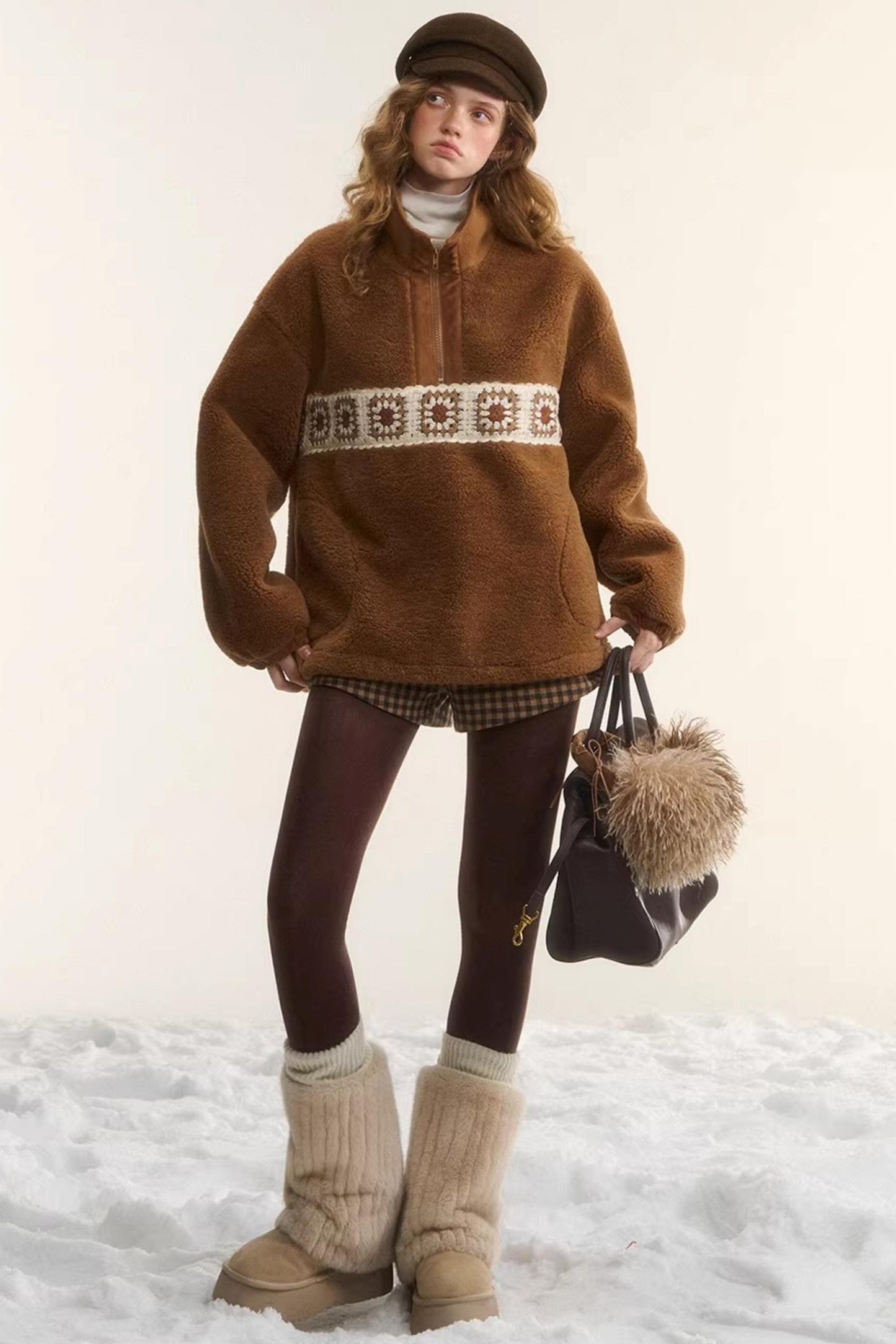 Crochet Floral Patchwork Jacket