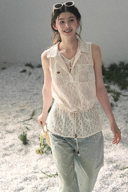 Lace Hollow-Out Summer Top