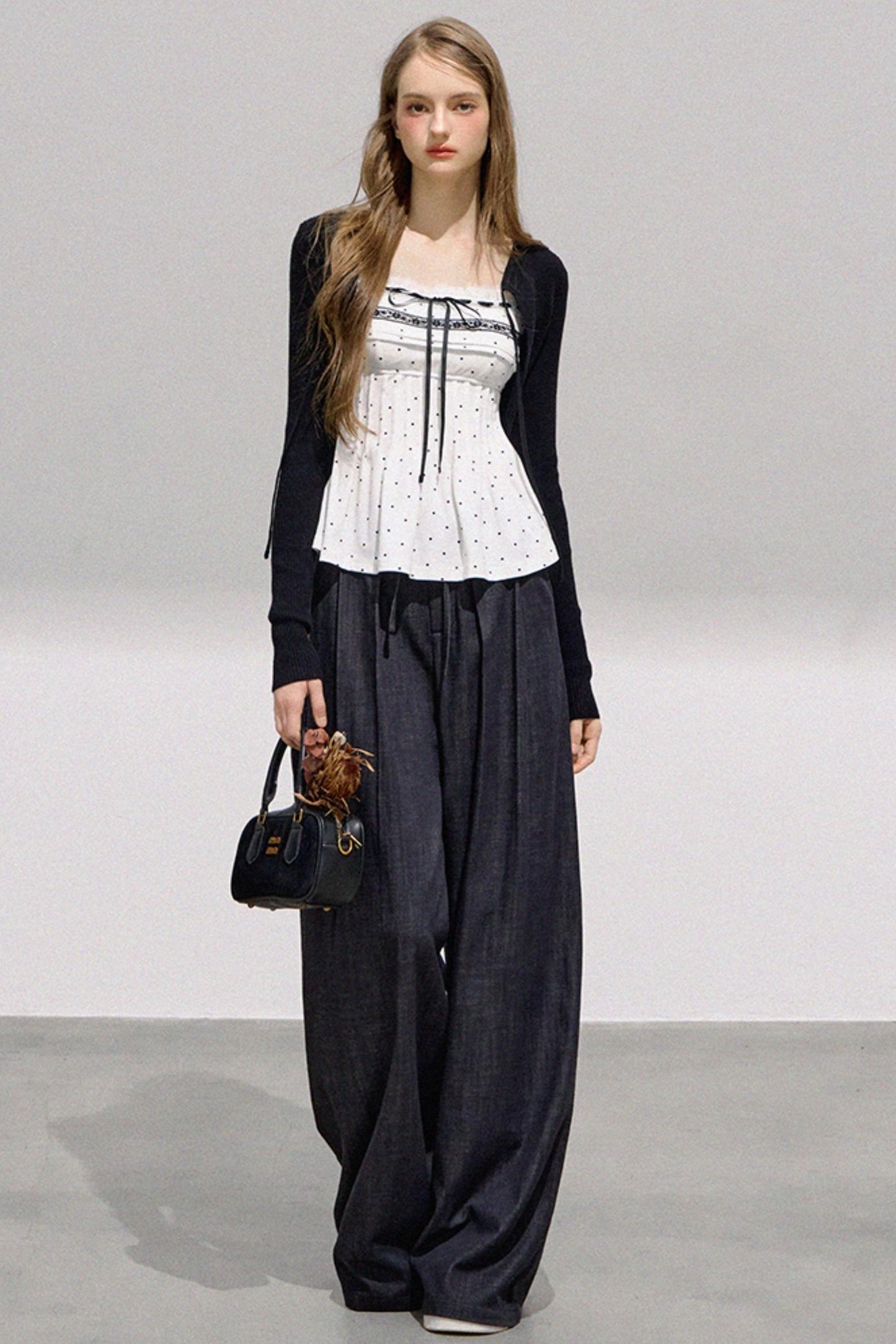 Cool Commuter Denim Wide-Leg Pants