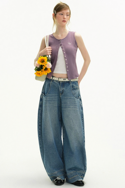 Jean taille haute Echo en denim