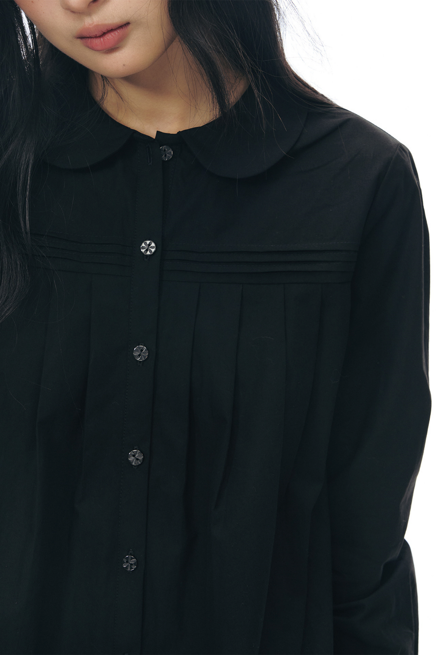 Pure Cotton Pleated Blouse