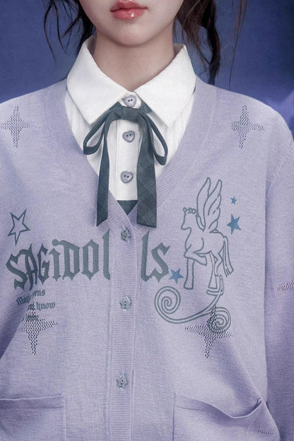 Celestial River Knit Cardigan Set