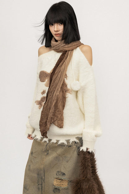 Loose Fit Butterfly Sweater