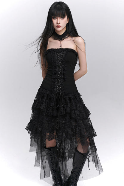 Gothic Lace Halter Skirt