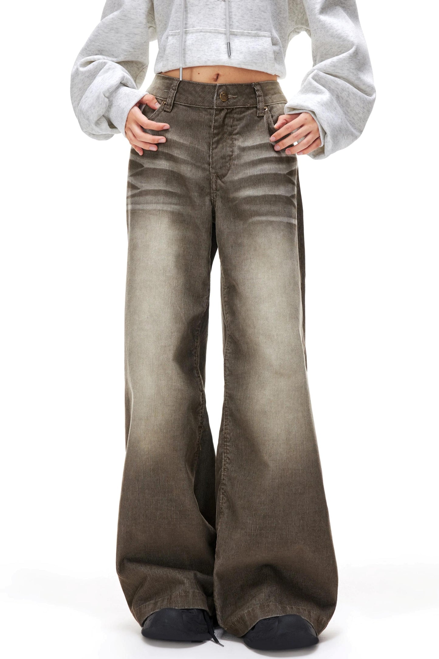 Retro Washed Corduroy Pants