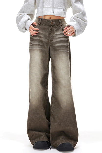 Retro Washed Corduroy Pants