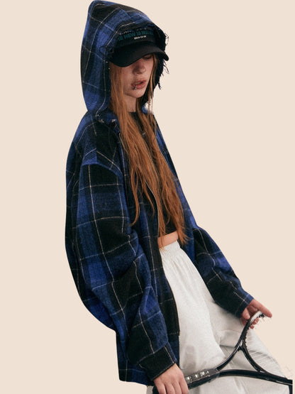 Heavy Plaid Shirt Jacket