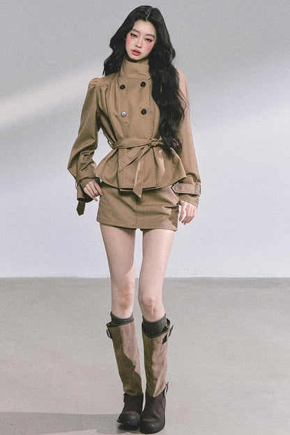 French Autumn Coat & Skirt Set-Up