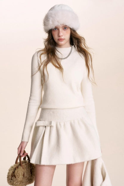 Romantic French Wool Jacket Suit Set-Up