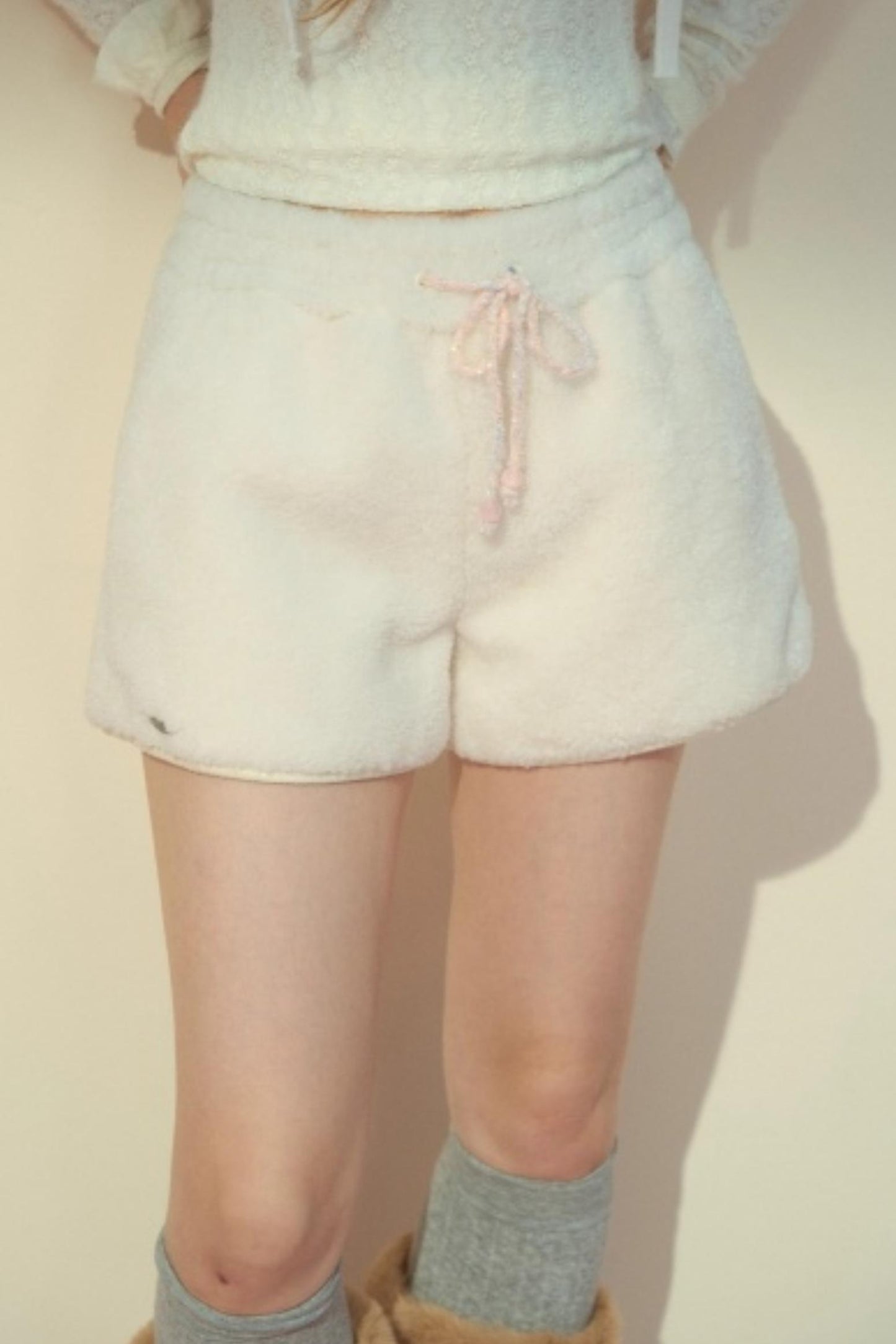 Fur Suede Versatile Lambwool Shorts