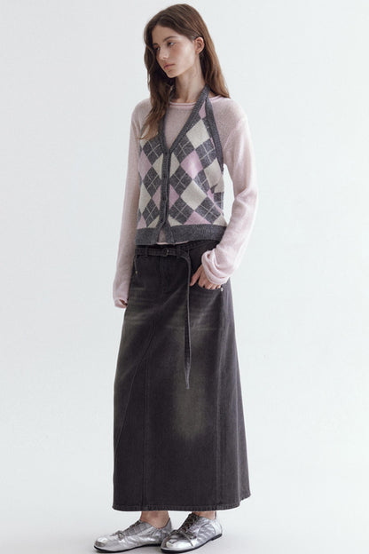 Wool Blend Quilted Vest Set