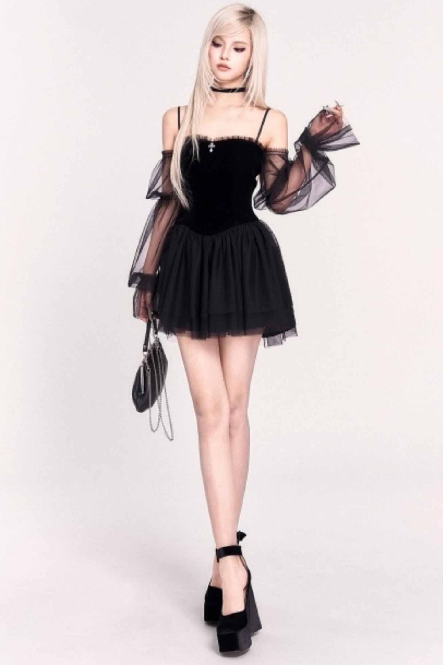 Velvet Waist Slimming Exquisite Dress