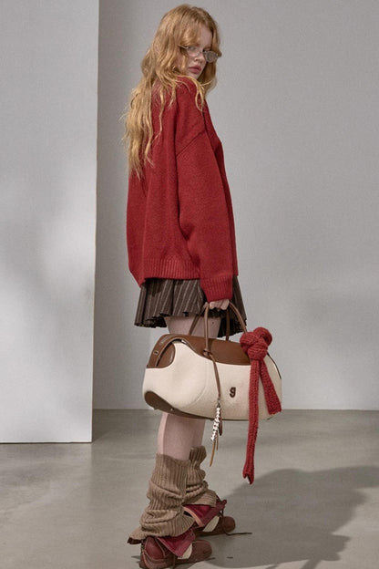 Puppy Jacquard Cloud Sweater