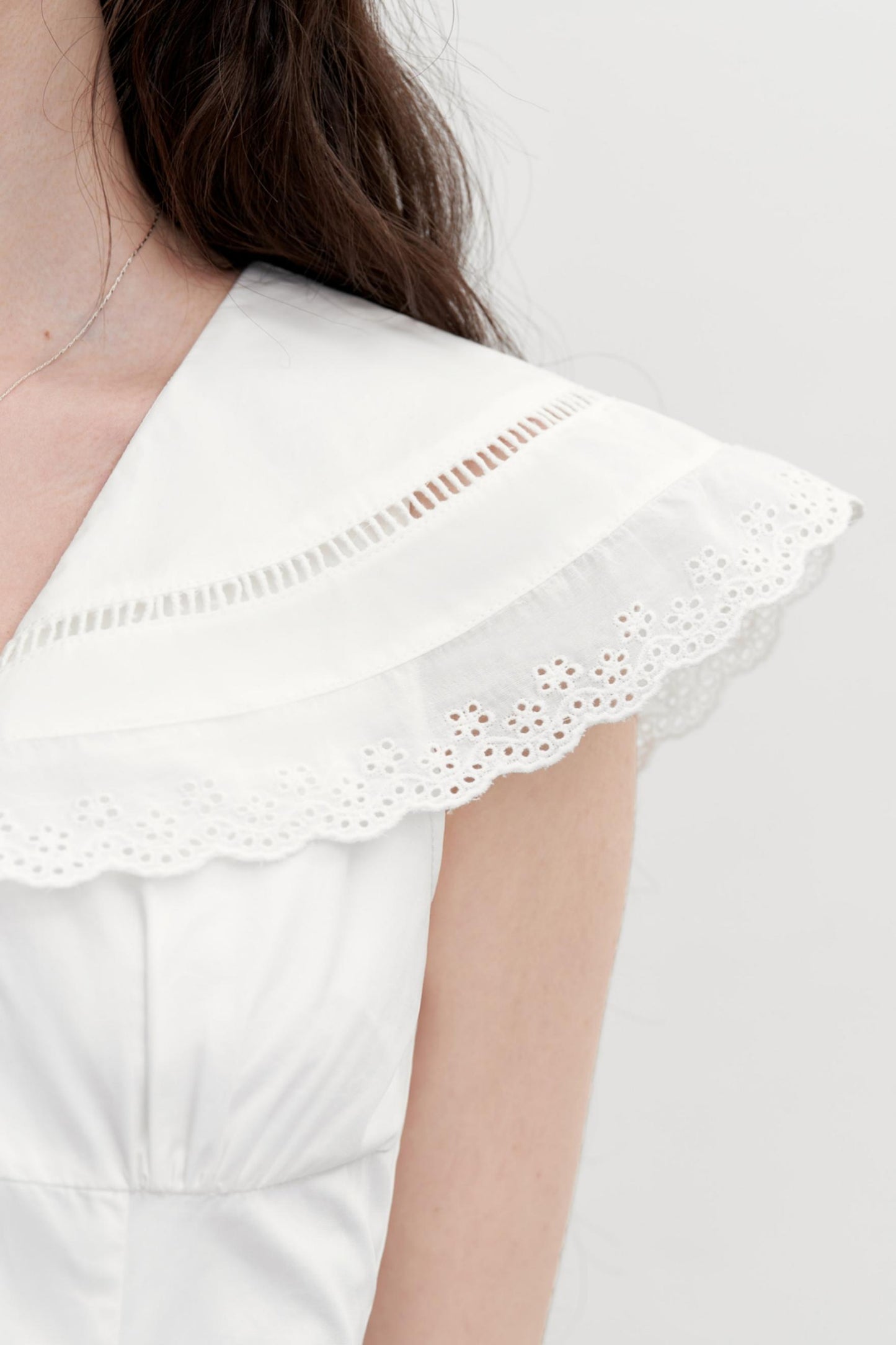 Vintage Lace Neck Dress