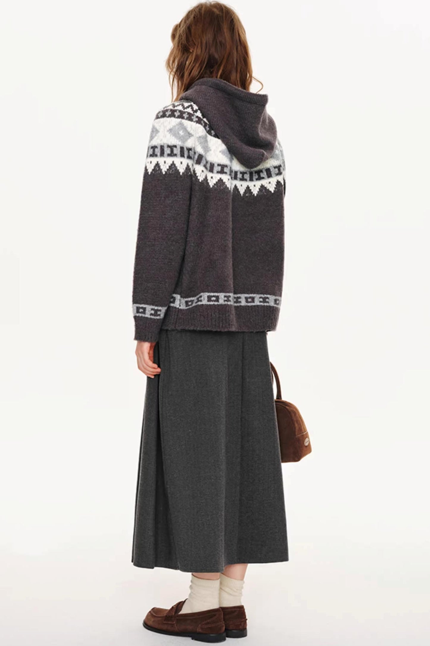 French Woolen Pleated Skirt