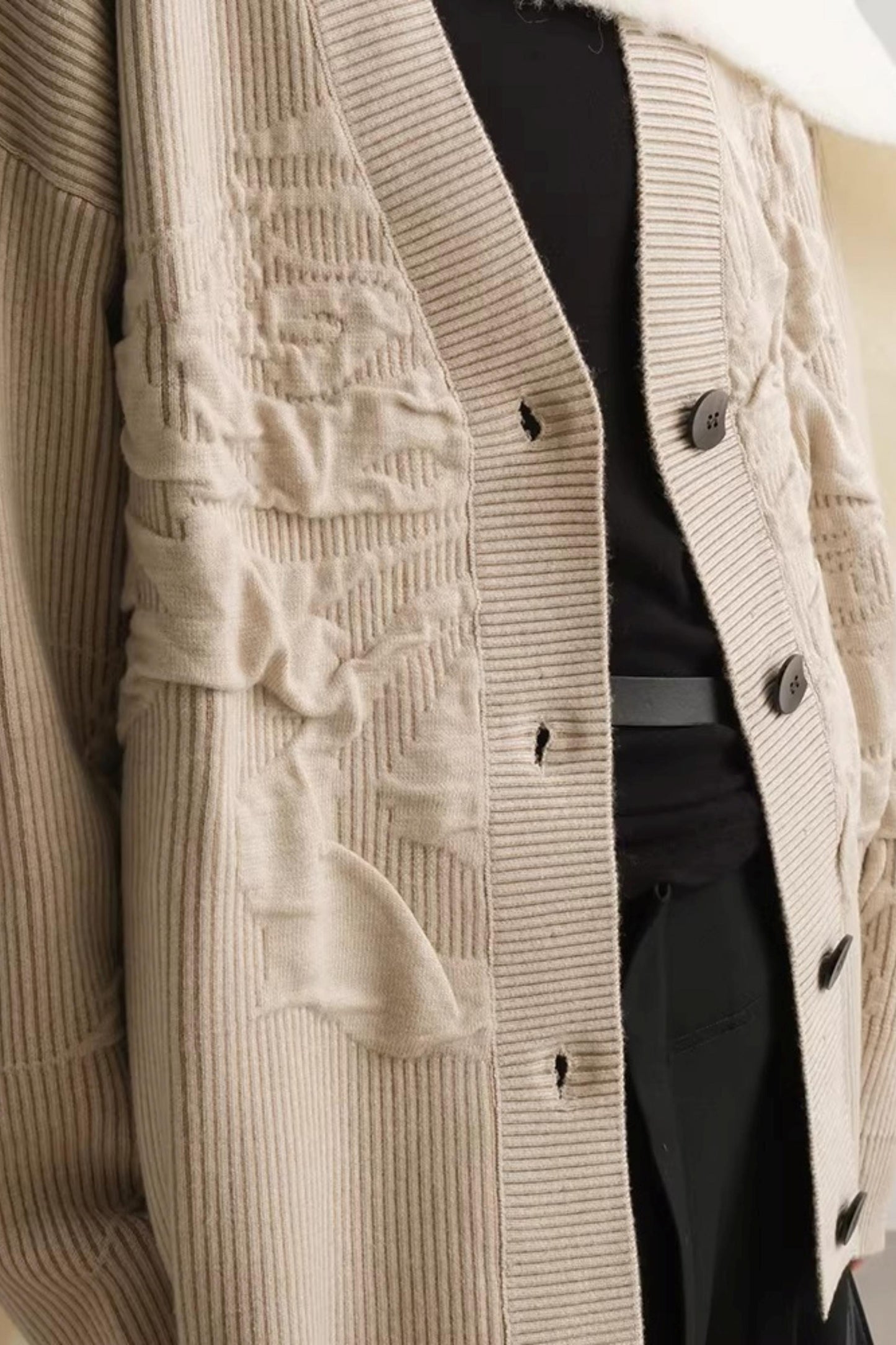 Virtual Illusion Jacquard Cardigan