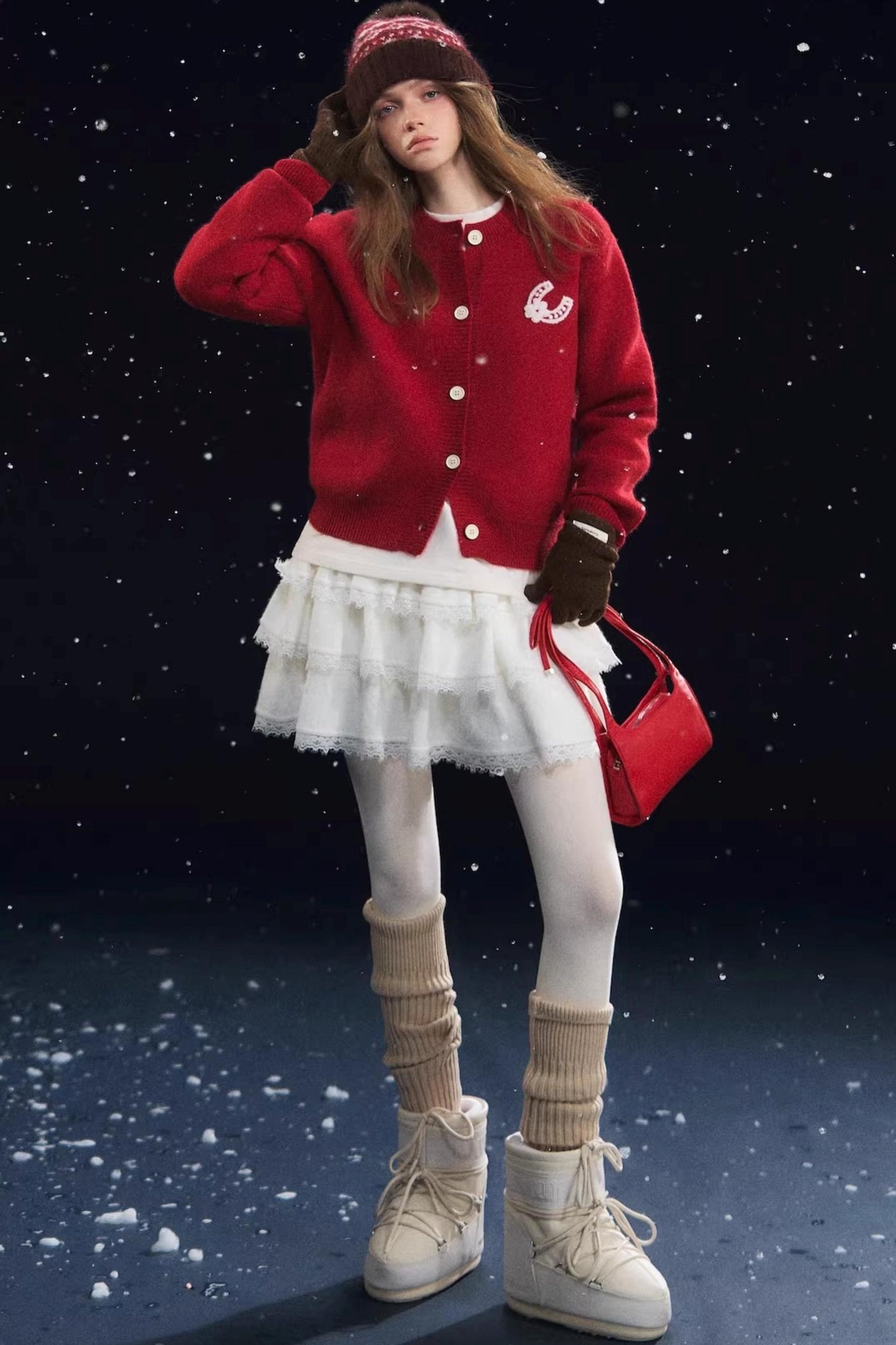 Lucky Pony Round Neck Cardigan