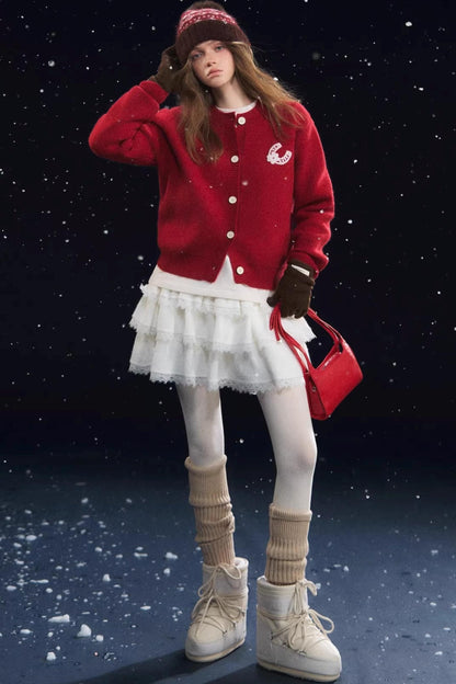 Lucky Pony Round Neck Cardigan