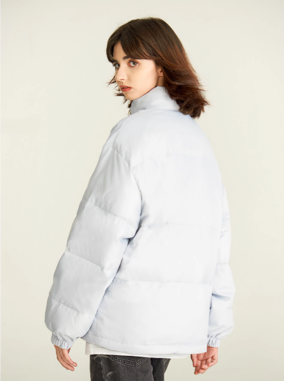 2-way stand-collar cotton jacket