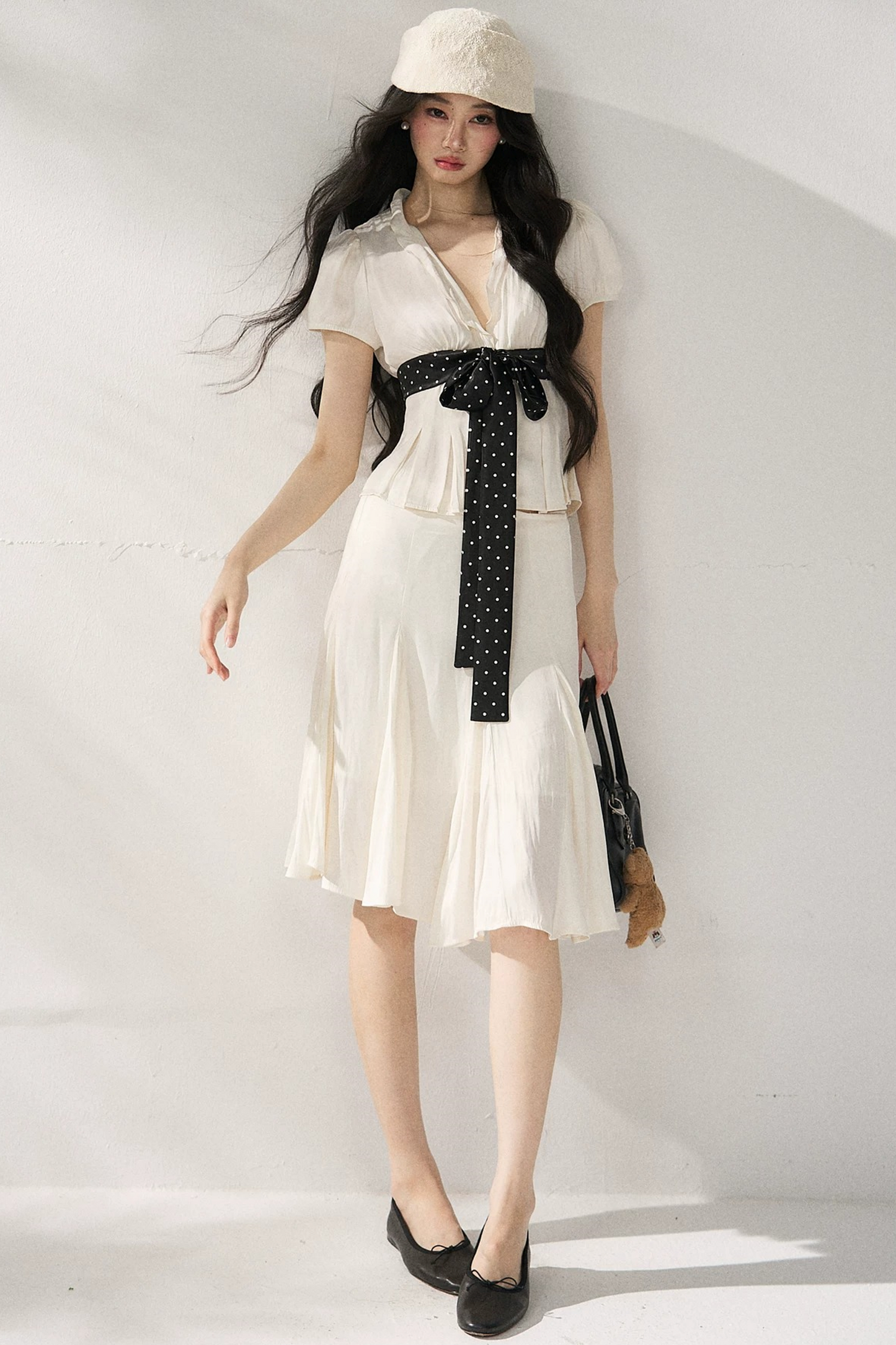 Tie Waist V-Neck Top