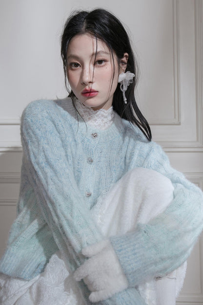 Gradient Wool Cardigan