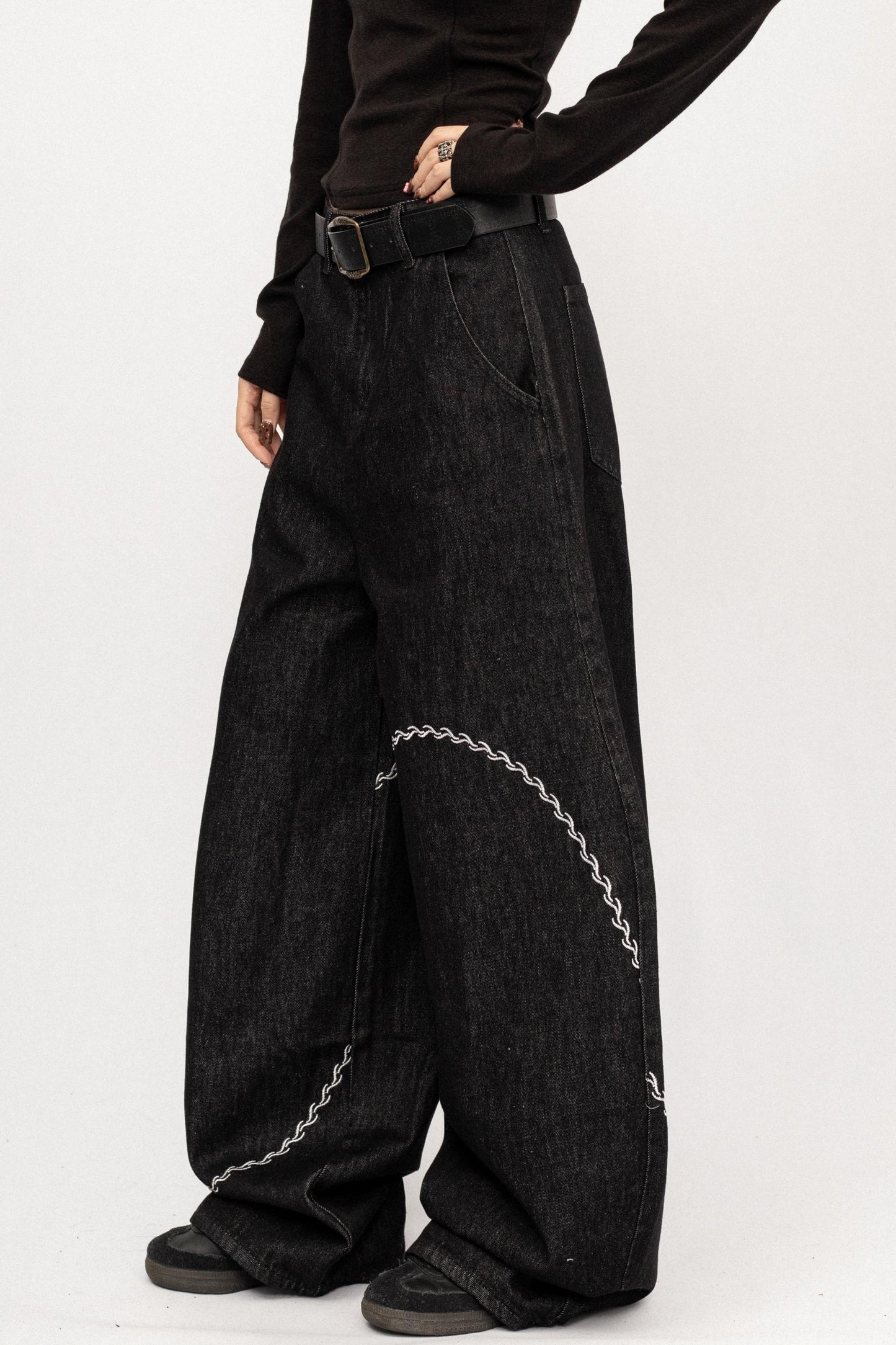 Vintage embroidery Design Jeans Pants