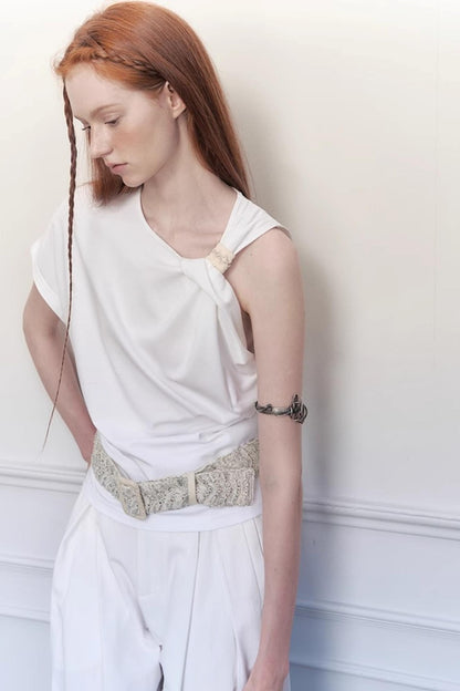 Twisted Cloud Shoulder Tee