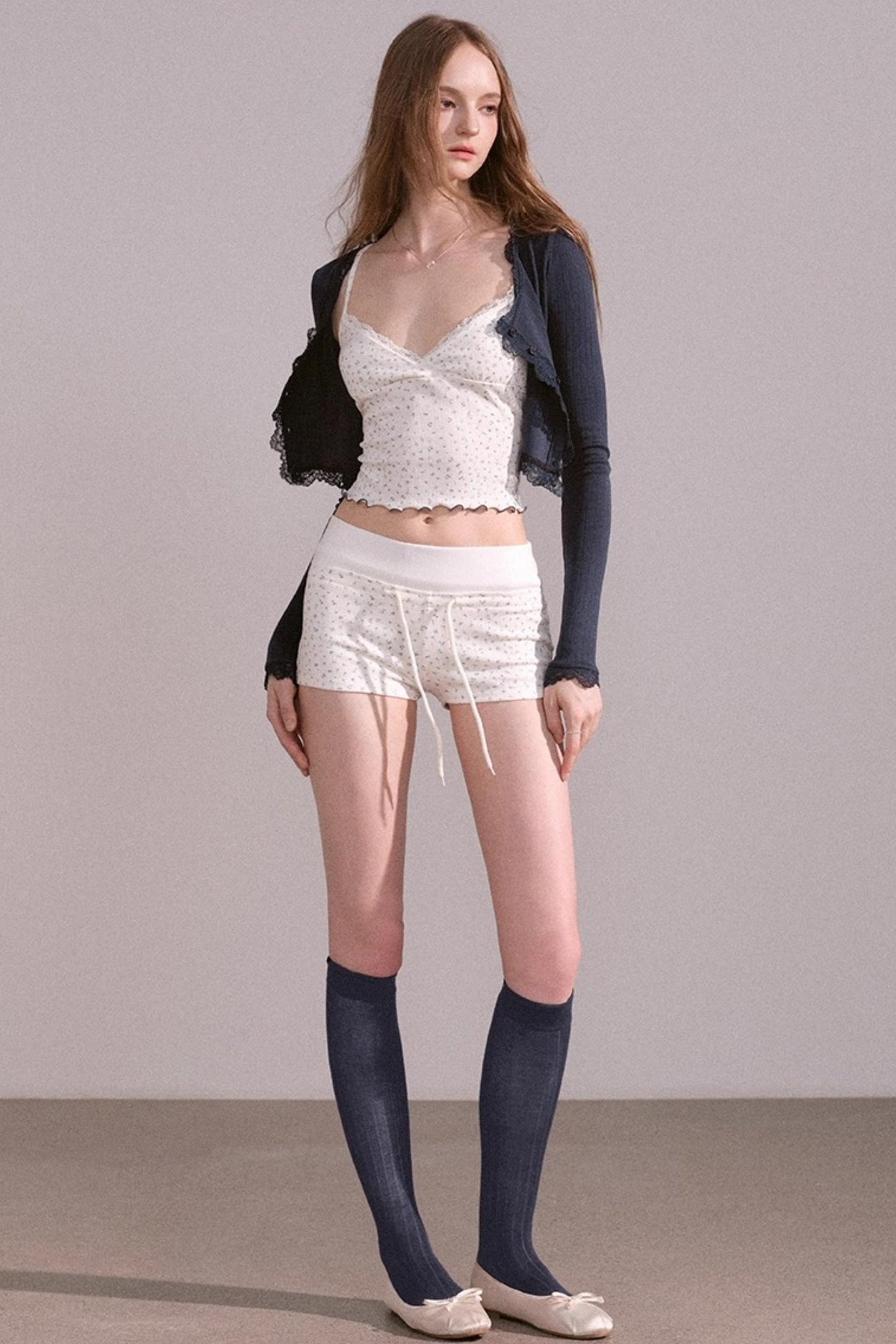 Autumn Floral Knitted Tops Set-Up