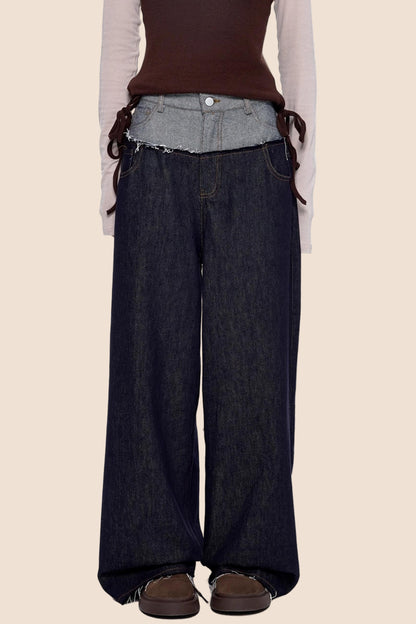 Retro Loose Denim Trousers