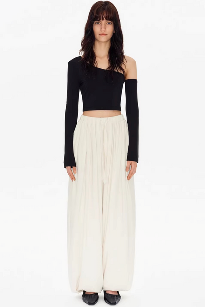 Asymmetrical Shoulder Crop Top