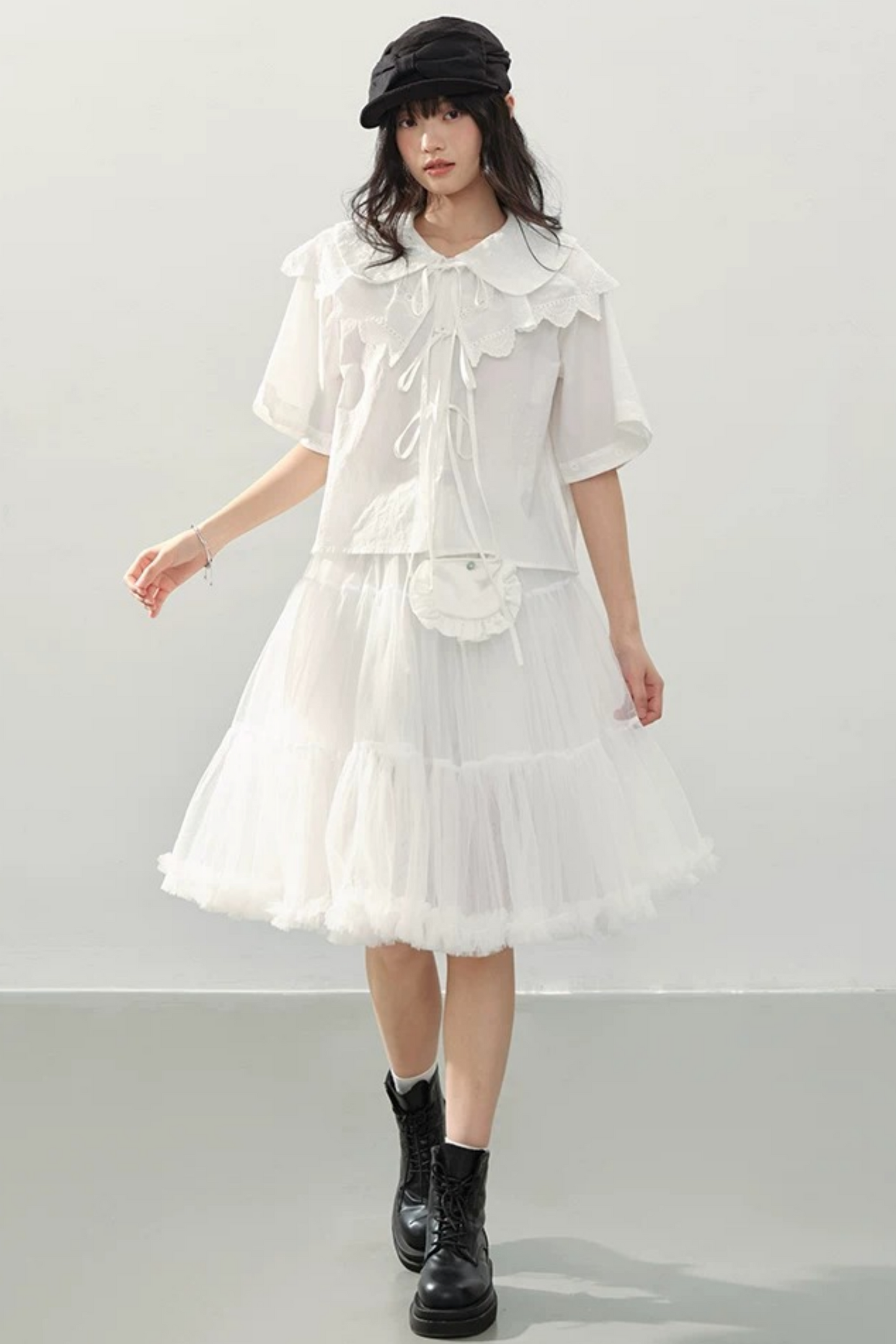 Doll Collar Sicily Lace Shirt
