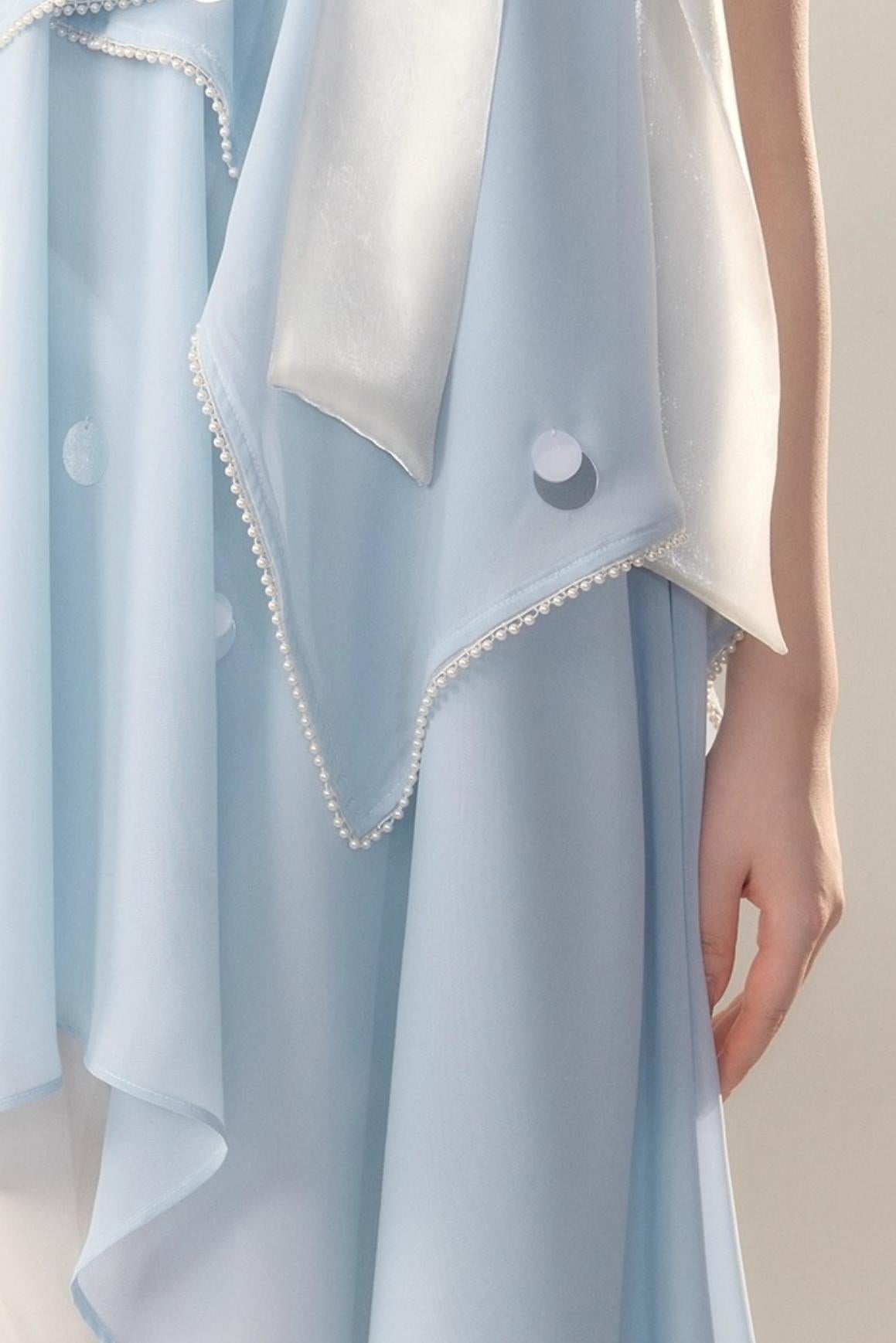 Blue Mermaid French Halterneck Resort Dress